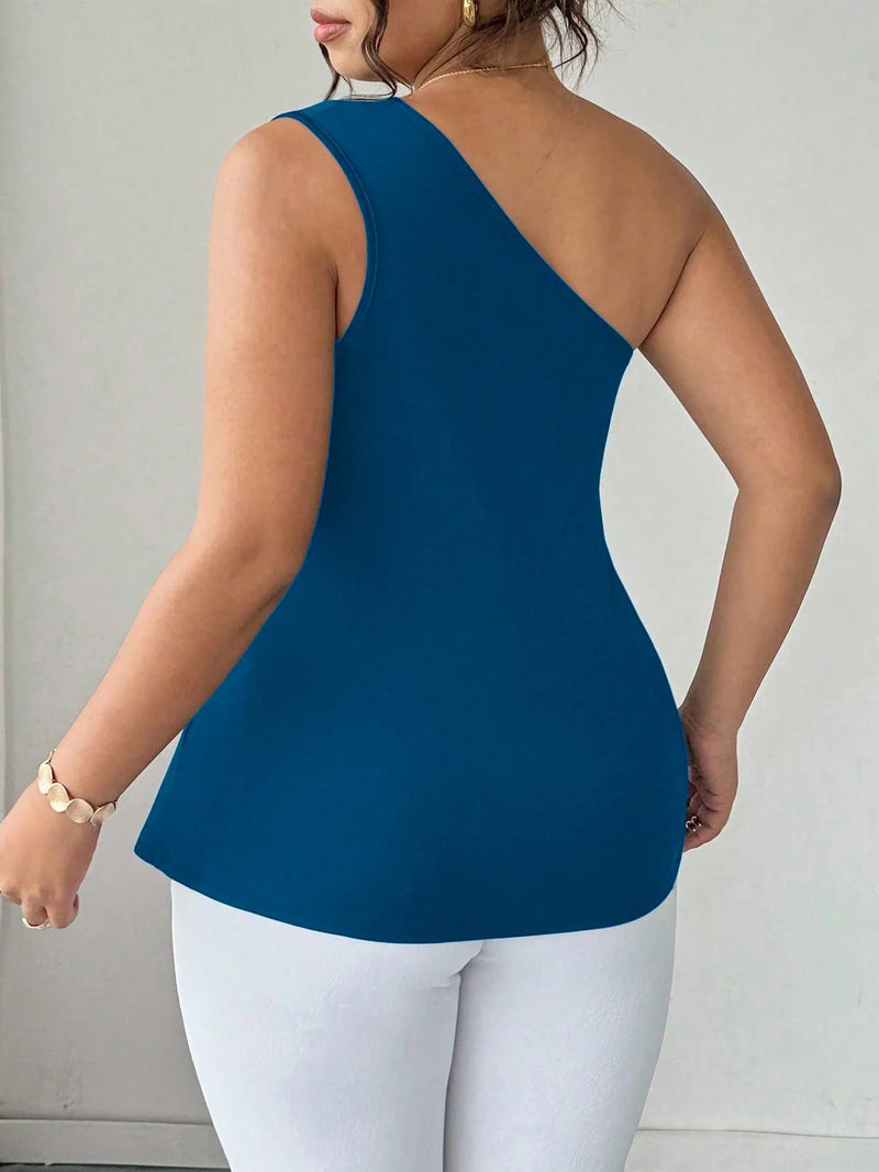 Blusa Um Ombro Plus Size Harper