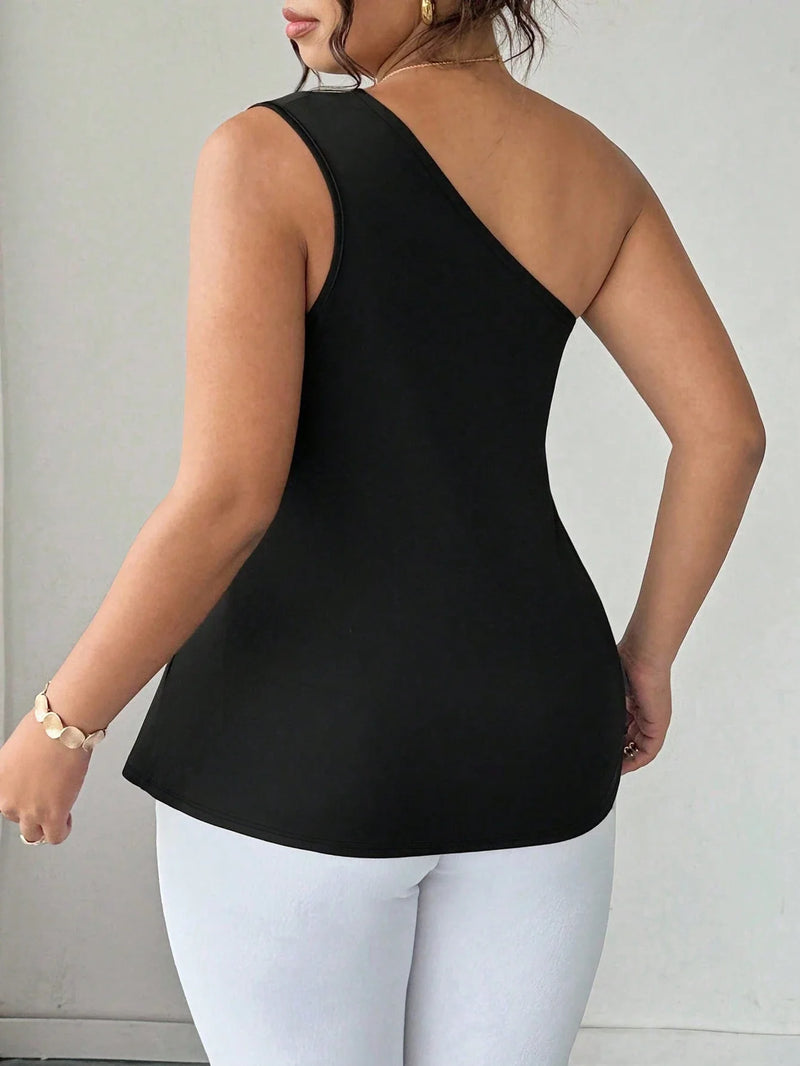 Blusa Um Ombro Plus Size Harper