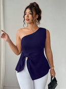 Blusa Um Ombro Plus Size Harper