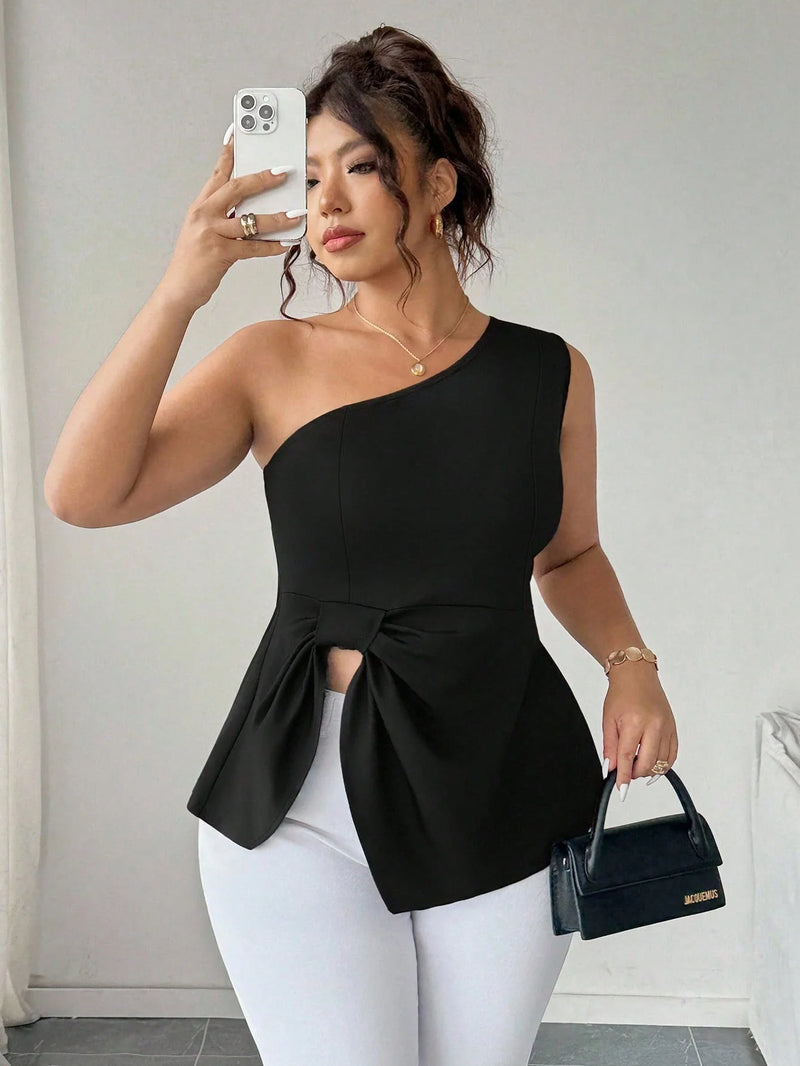 Blusa Um Ombro Plus Size Harper