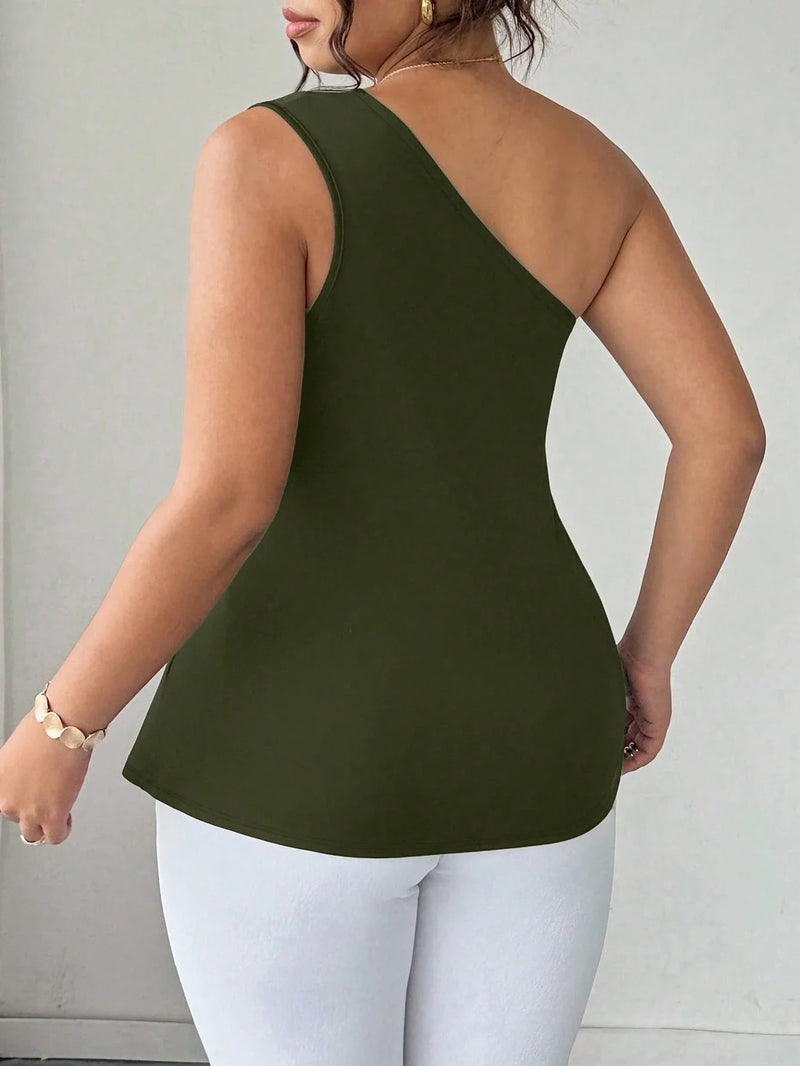 Blusa Um Ombro Plus Size Harper
