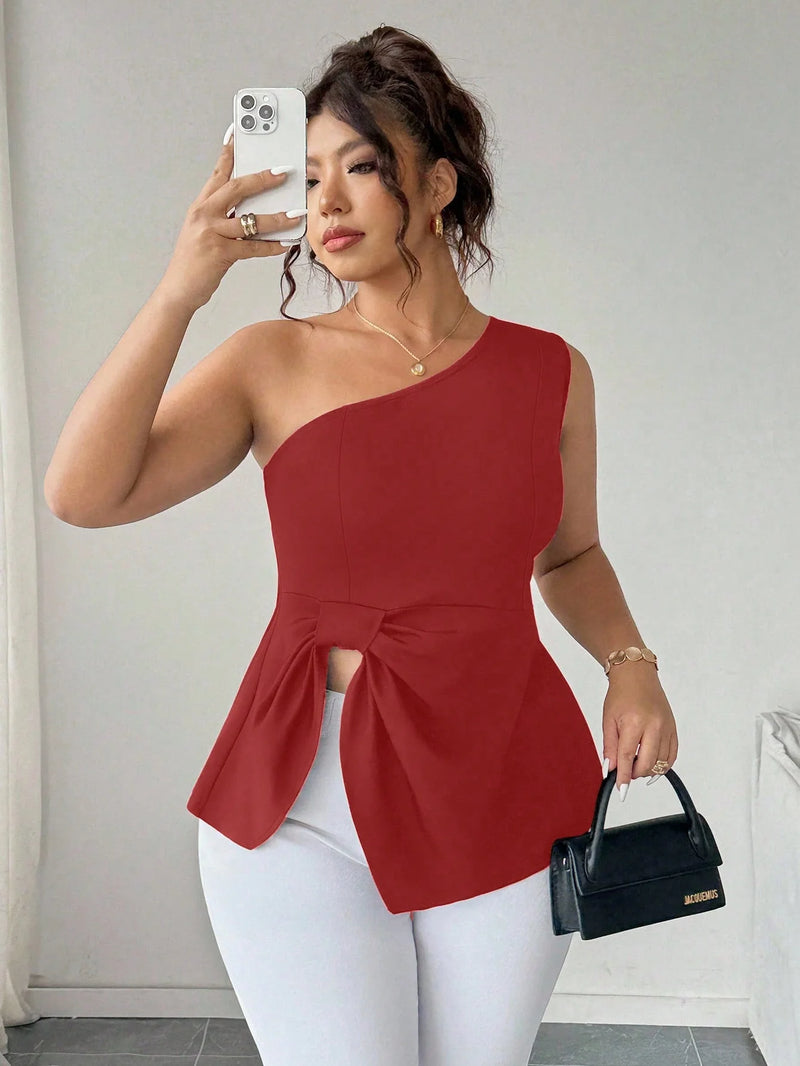 Blusa Um Ombro Plus Size Harper