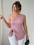 Blusa Um Ombro Plus Size Harper