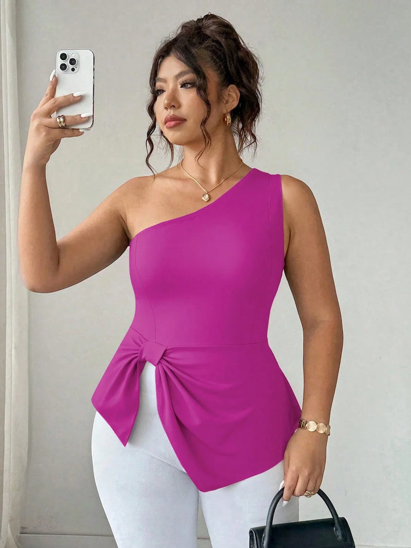 Blusa Um Ombro Plus Size Harper