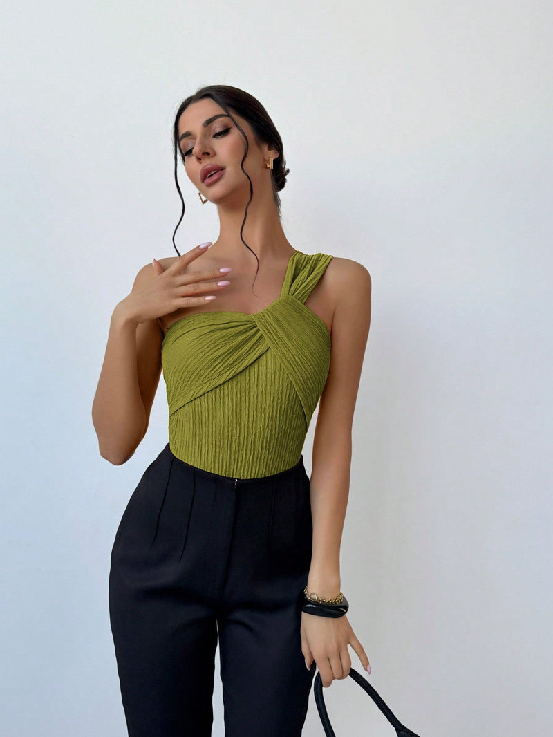 Body Ombro Único Elegante