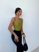 Body Ombro Único Elegante