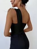 Body Ombro Único Elegante