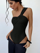 Body Ombro Único Elegante