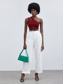 Blusa Manga Única Detalhe Em Zíper