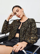 Bomber Em Paetê De Frio