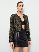 Bomber Em Paetê De Frio