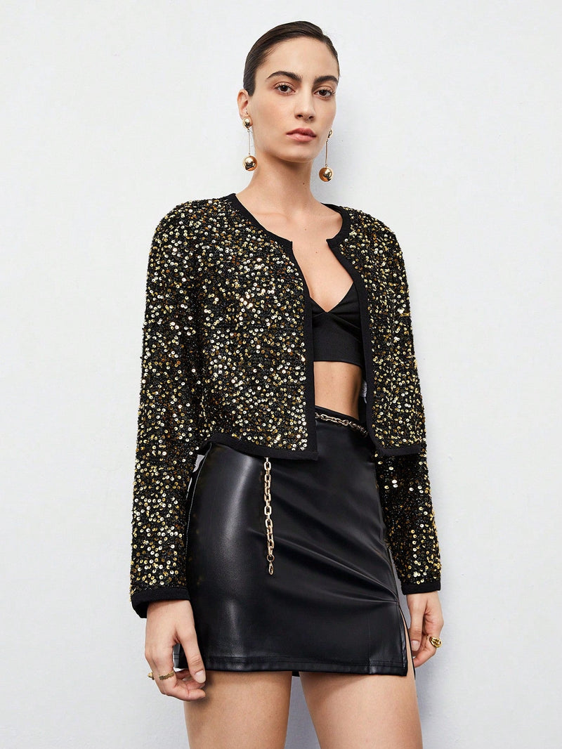 Bomber Em Paetê De Frio