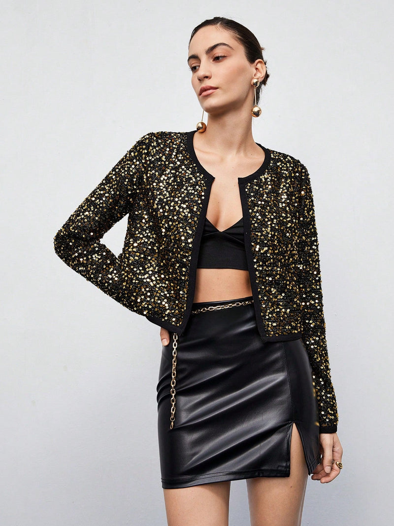 Bomber Em Paetê De Frio