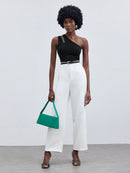 Blusa Manga Única Detalhe Em Zíper