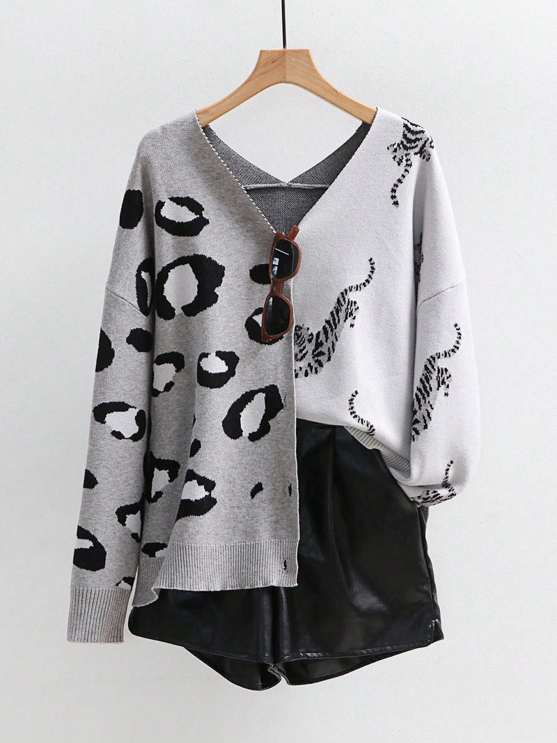 Cardigan Estampado Leopardo