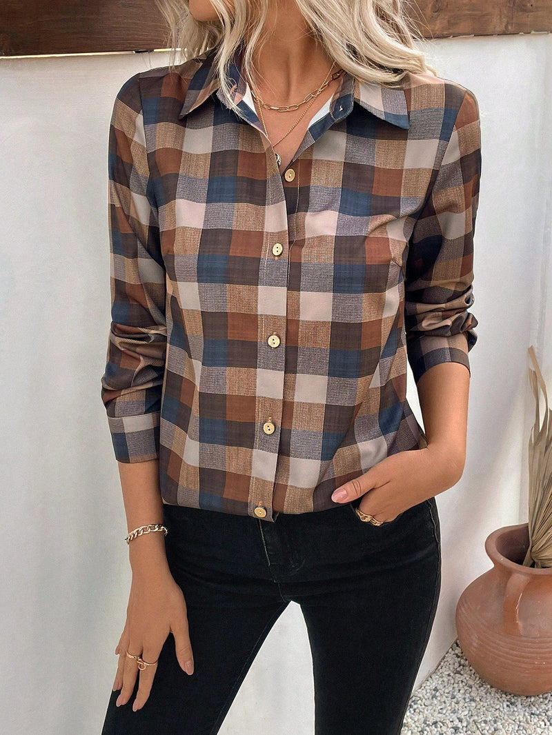 Camisa Xadrez Cores Do Outono