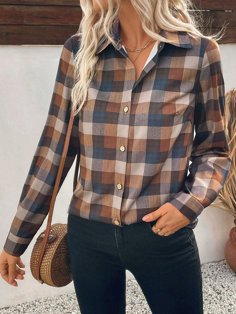 Camisa Xadrez Cores Do Outono