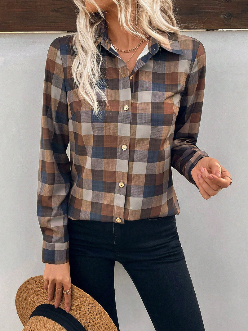 Camisa Xadrez Cores Do Outono