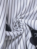 Camisa Listrada Com Flores