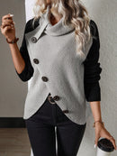 Suéter Cruzado Botões & Estilo