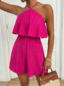 Macaquinho Rosa com Babado