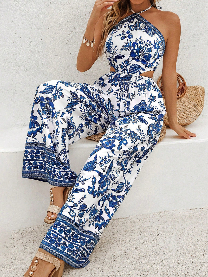 Macacão Floral com Elegância