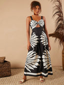 Macacão Bicolor Trançado Elegante