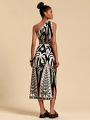 Vestido Oasis Preto e Branco