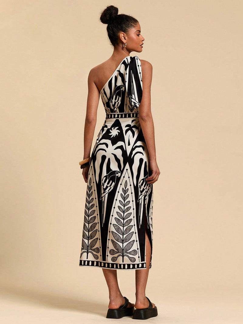 Vestido Oasis Preto e Branco