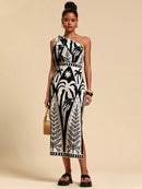 Vestido Oasis Preto e Branco