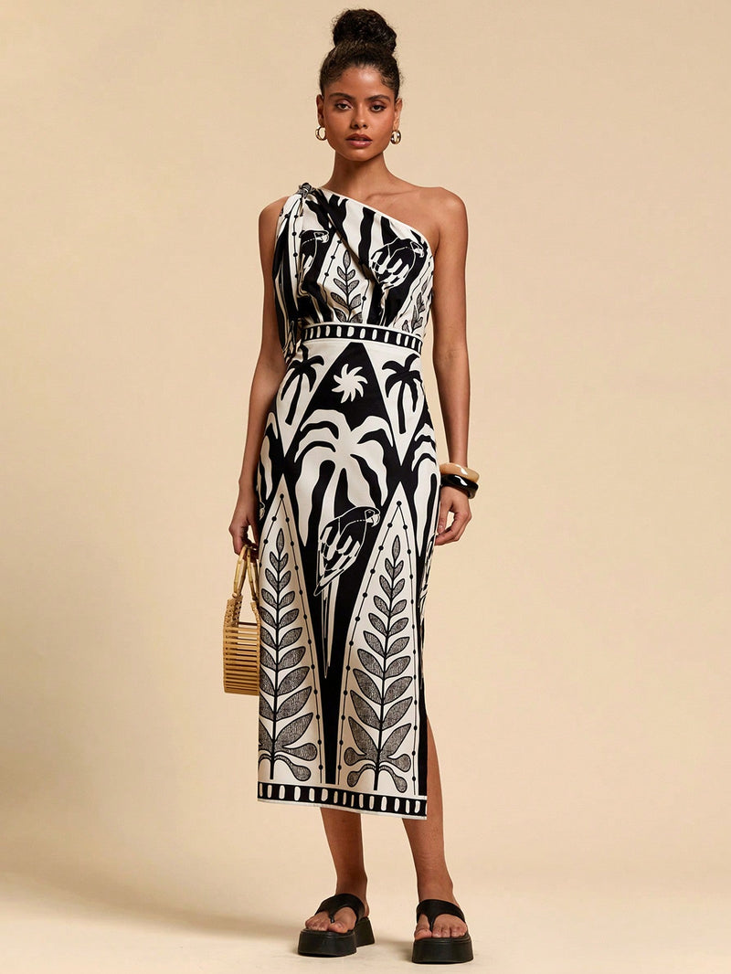 Vestido Oasis Preto e Branco